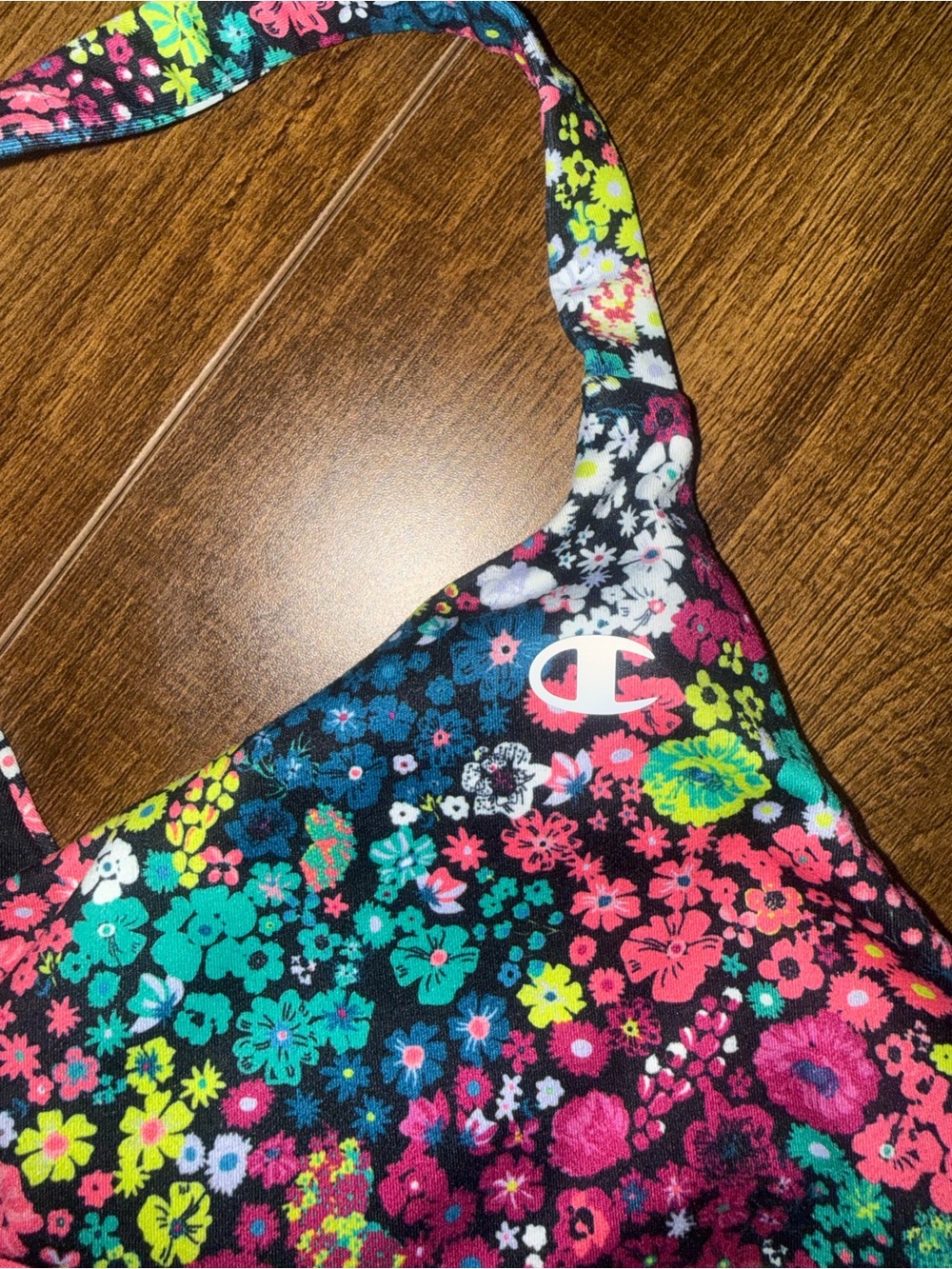 Champion Floral Cutout Sports Bra Size Medium - Picture 4 of 9